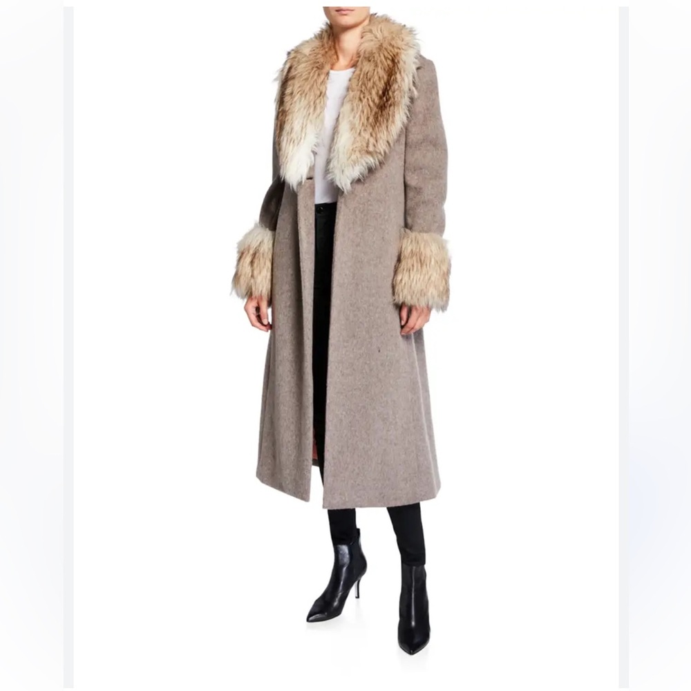 CINQ á SEPT Irina Coat With Faux Fur